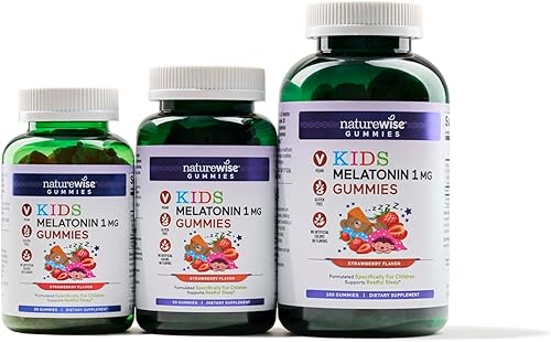 Miniatura 5 de Naturewise Gomitas de melatonina para niños de 1 mg  Suplemento de apoyo ocasional para dormir  Ayuda para dormir sin medicamentos para niños a