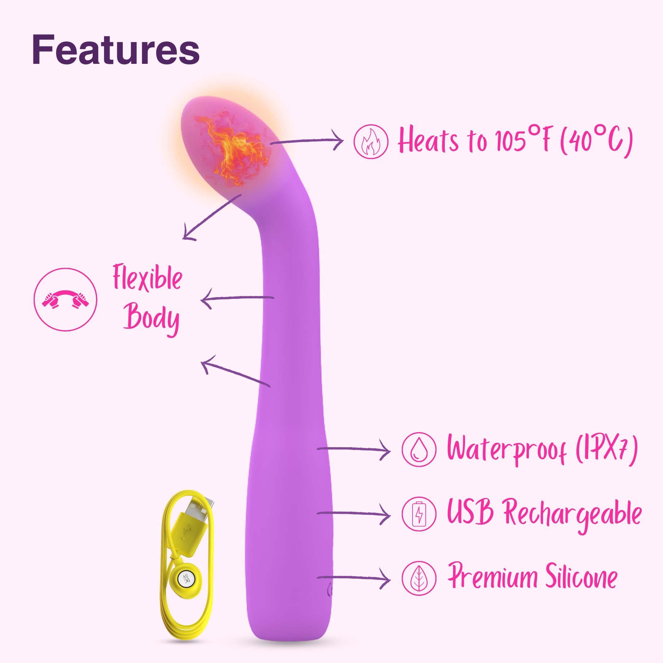 B SWISH - BGEE HEAT INFINITE DELUXE SILICONE RECHARGEABLE VIBRATOR SWEET LAVENDER