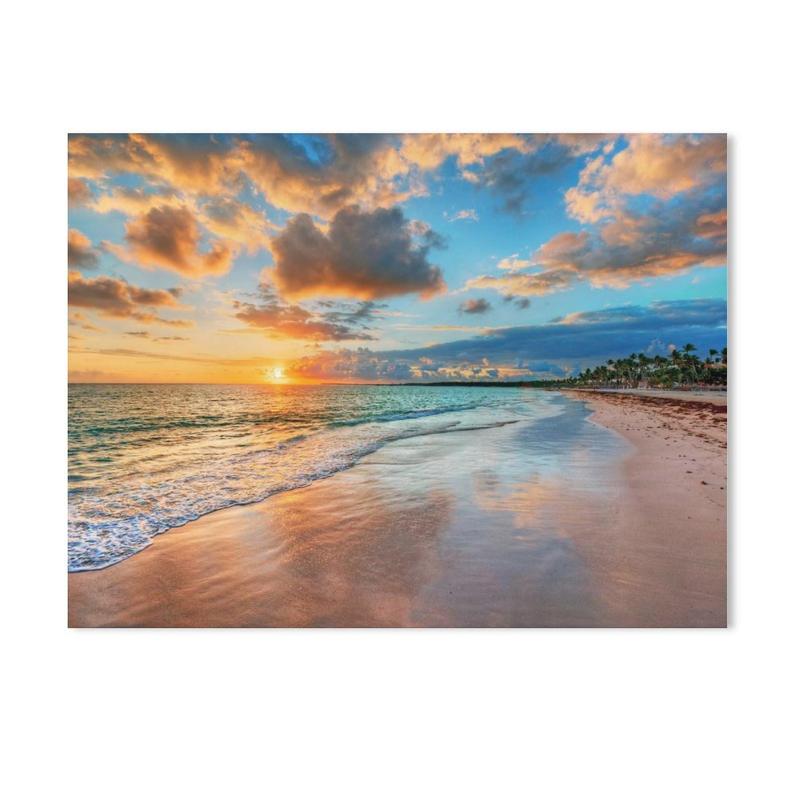 Amazon.co.jp: 絵画 ビーチの夕日インテリア 絵画 魅惑的な色彩