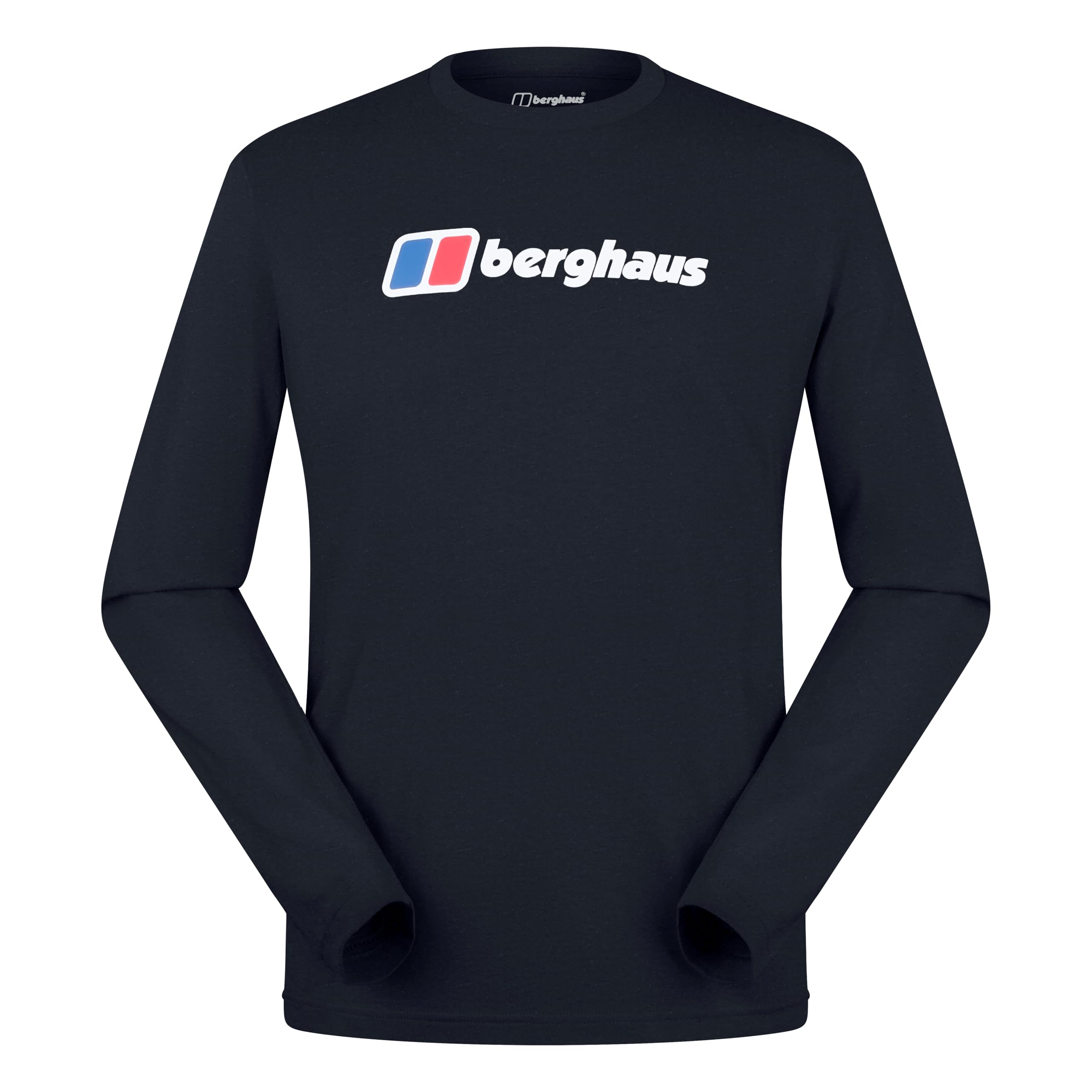 Berghaus Mens Berghaus Big Logo Long Sleeve Tee, Black, Size S, Men