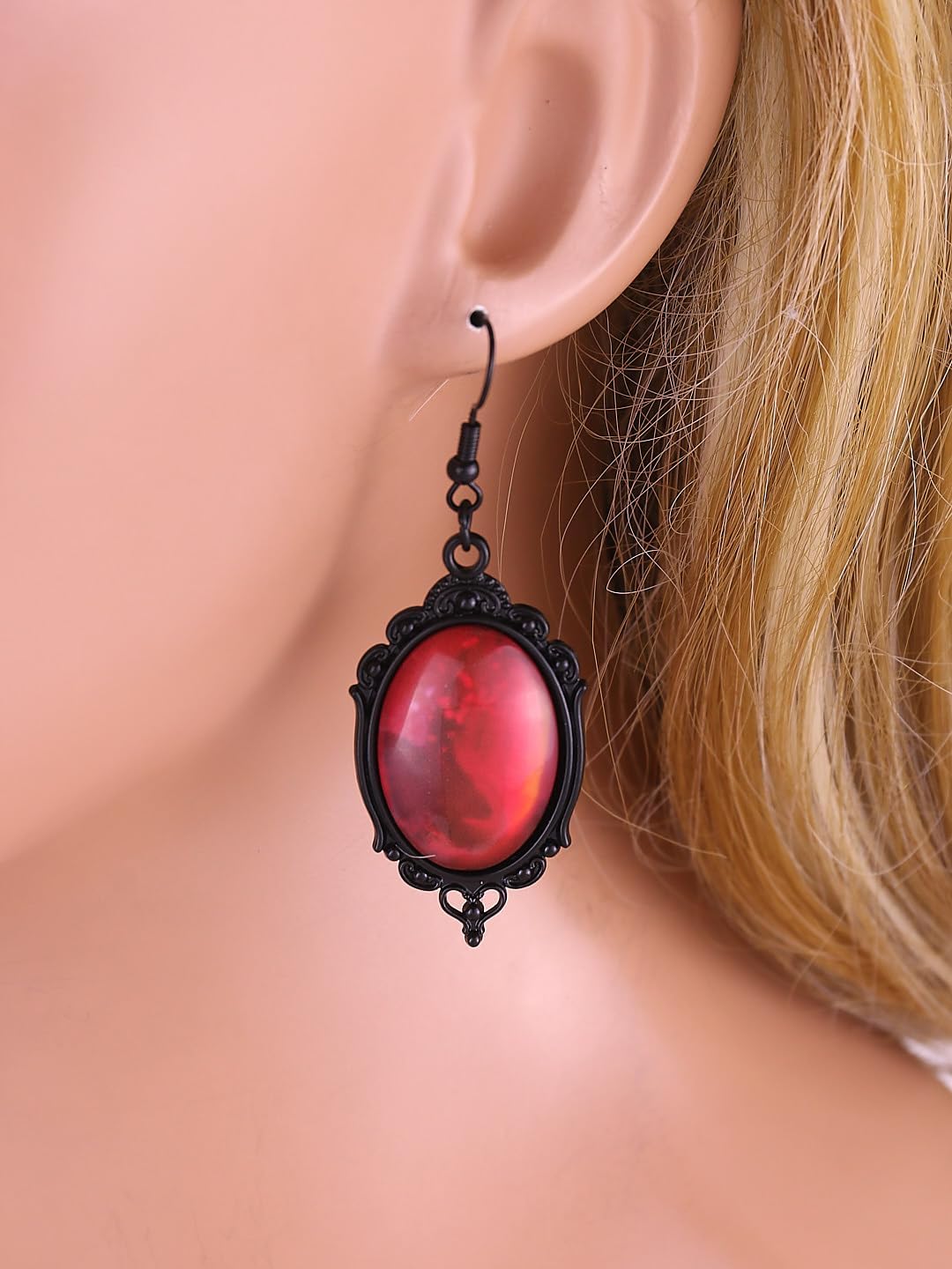 CSIYANJRY99 Witch Accessories for Women Goth Black Choker Earring Set Vintage Witch Necklace Earring Costume Halloween Cosplay Jewelry Gothic Vampire Necklaces - Image 5