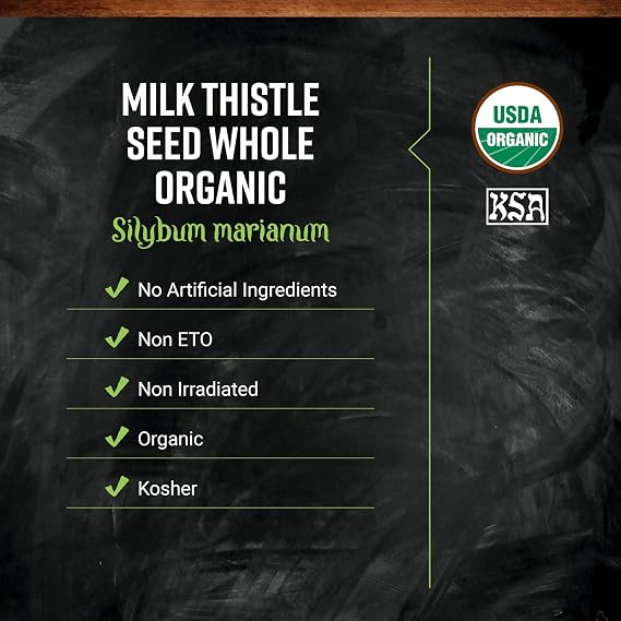 Frontier Co-op Organic Whole Milk Thistle Seed 1lb | 16 Ounce (Pack of 1)