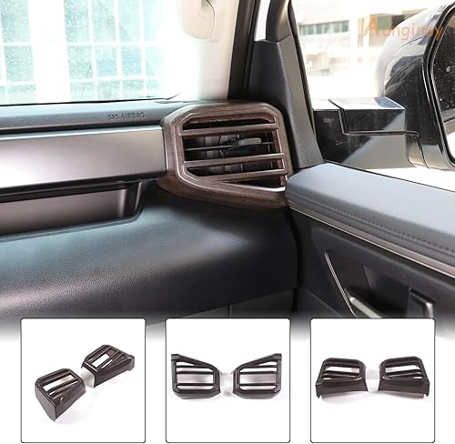 Vista 13 de Cubierta de salida de aire lateral para consola central de automóvil, compatible con Toyota Tundra 2022+ Sequoia 2023+ cubierta de panel de aire