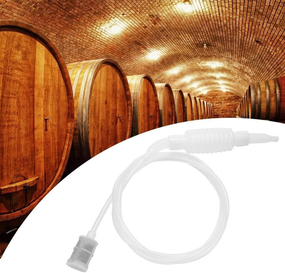 Innolife 2 Pack Wine Siphon for Homebrew Wine Filter,Wine Beer Making Brewing Necessary Supplies,Also Applies to Aquarium & Fish Tank Syphon Pump and Gravel Cleaner,Reusable Fluids Filter(Red 2PCS)