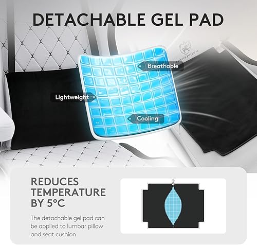 Miniatura 5 de Silla de juegos de tela transpirable, silla de oficina para computadora con reposapiés, soporte lumbar de masaje y almohadilla de gel, silla