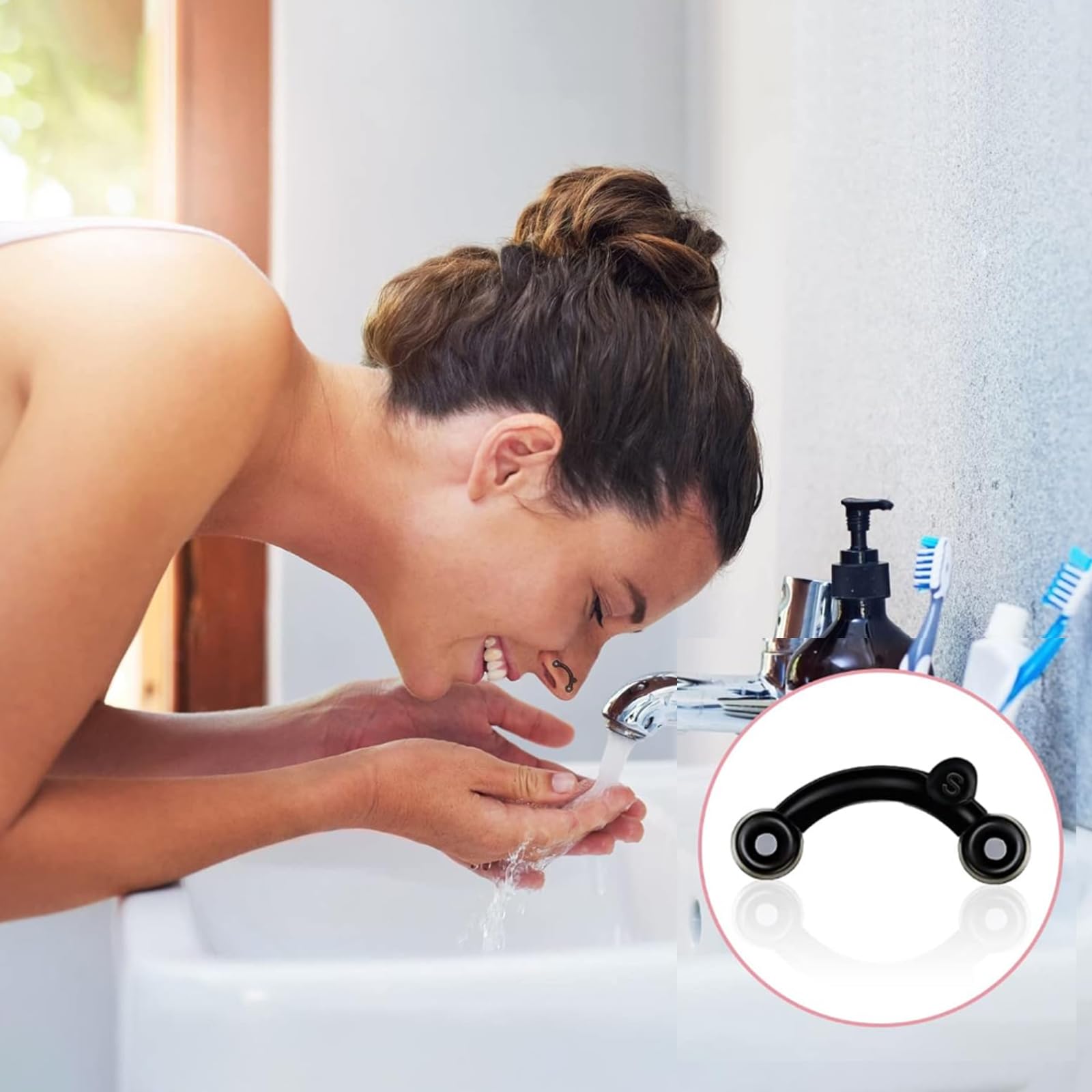 1 ensemble de pinces à nez en silicone, pince-nez pour pont nasal, pince magique pour rehausser le nez sans douleur, masseur de nez