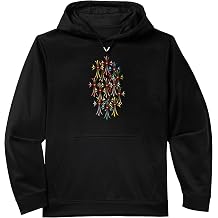 The Shine Red Heart Colorful Cross Performance Hoodie