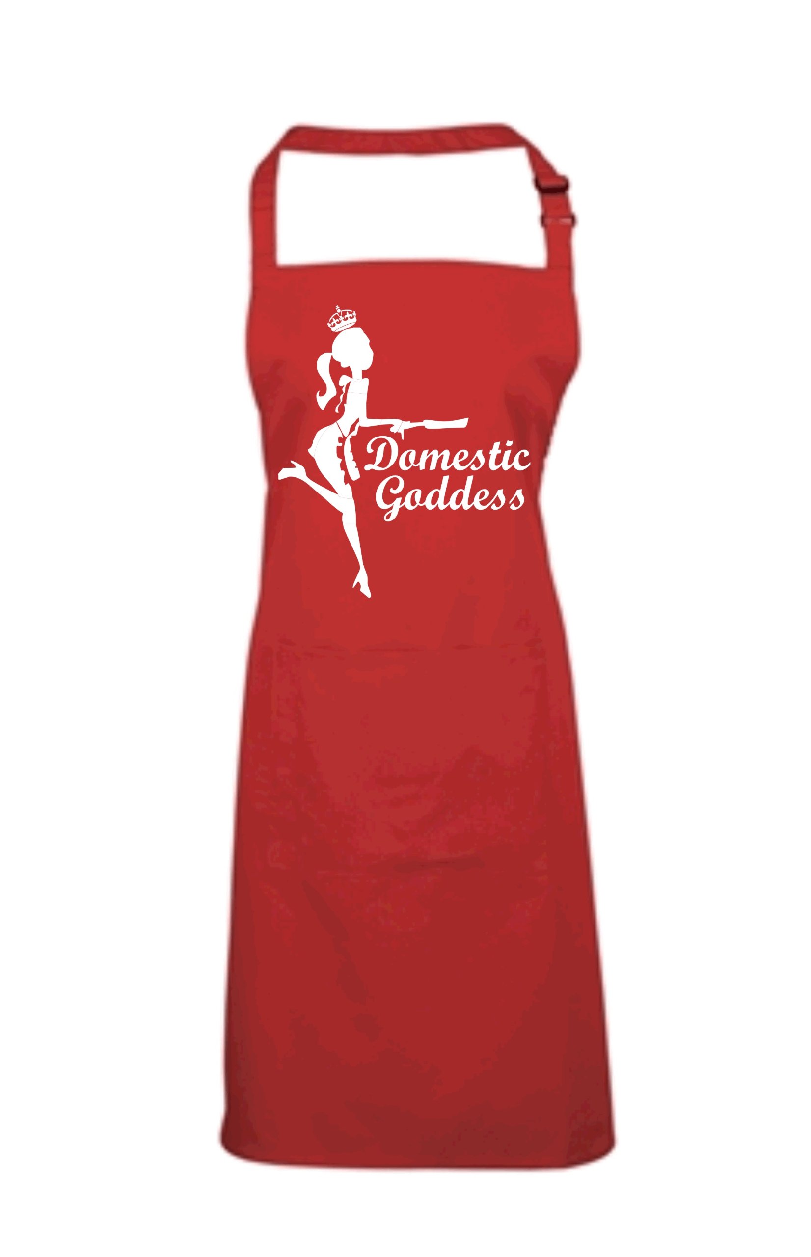 Edward Sinclair | Red | Apron | Domestic Goddess | White Print