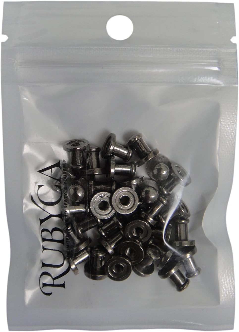 RUBYCA 500 Sets Black Gunmetal Button Spike and Studs Metal Screw-Back Leather-craft DIY 8MM X 8MM, 500 PCS - Image 4