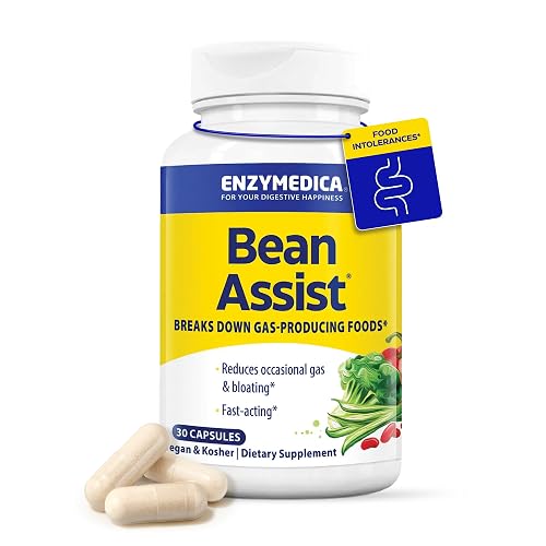 Enzymedica BeanAssist, Helps Reduce Gas & Bloating, Vegan - 30