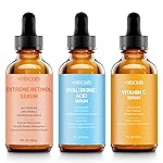 Facial Skin Care Set- Retinol Serum, Vitamin C & Hyaluronic Acid for Face - Anti Aging Face Serum Set for Women - Firm, Wrinkle Smoothing, Dark Spot Corrector, Brighten Dullness