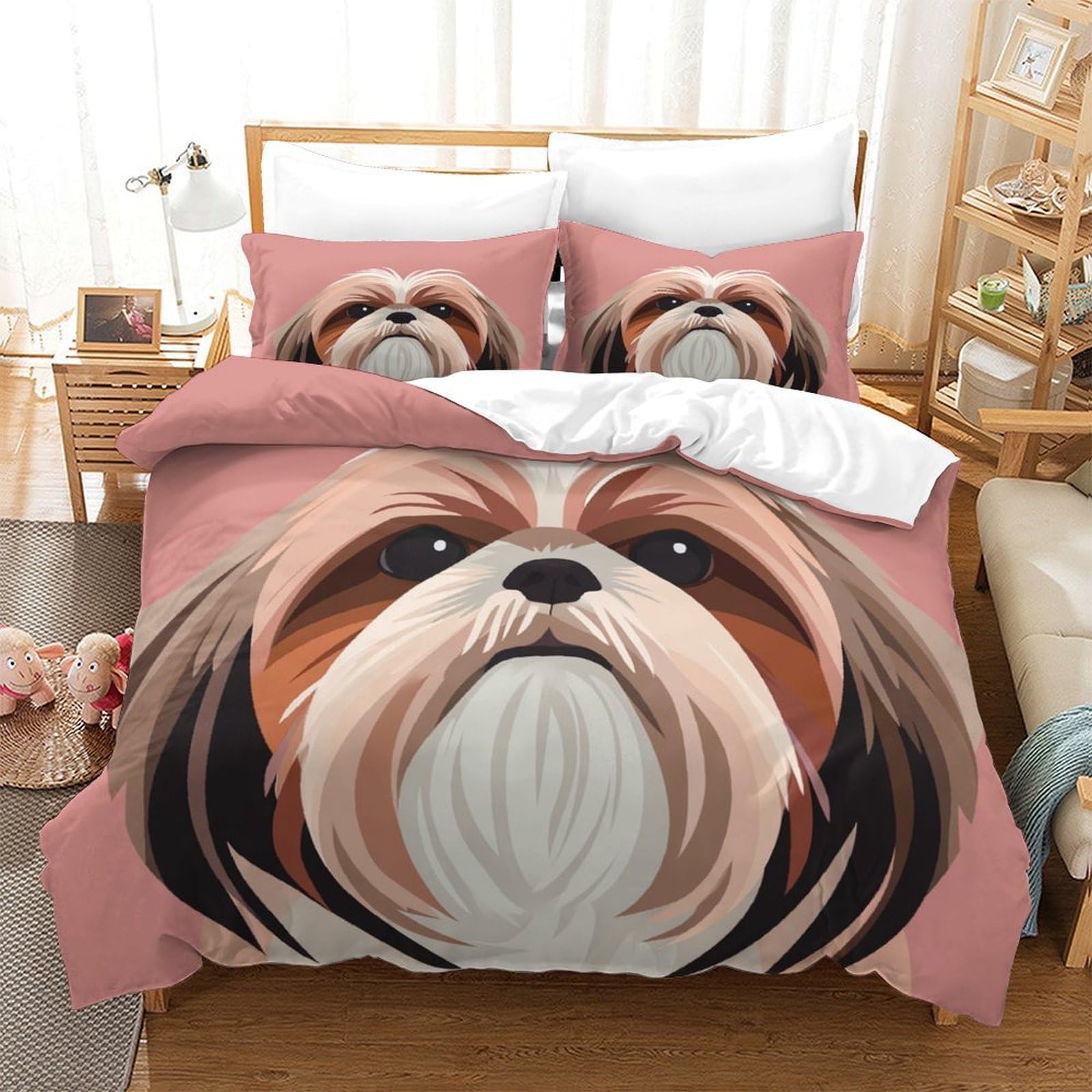 Housses de couettes chien anti-transpiring 140x200 microfibre respirante single