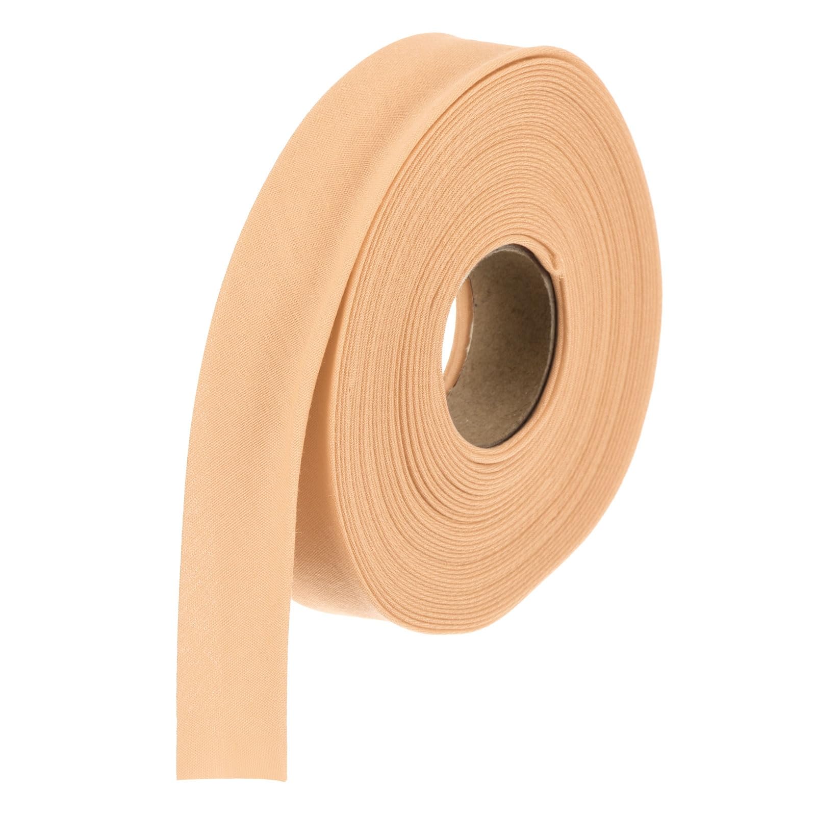sourcing map 1 Inch Double Fold Bias Tape Polyester Continuous Bulk Bias Tape for Sewing, Seaming Quilting Hemming Binding Crafts (Light Orange 6 Yards) — image 1