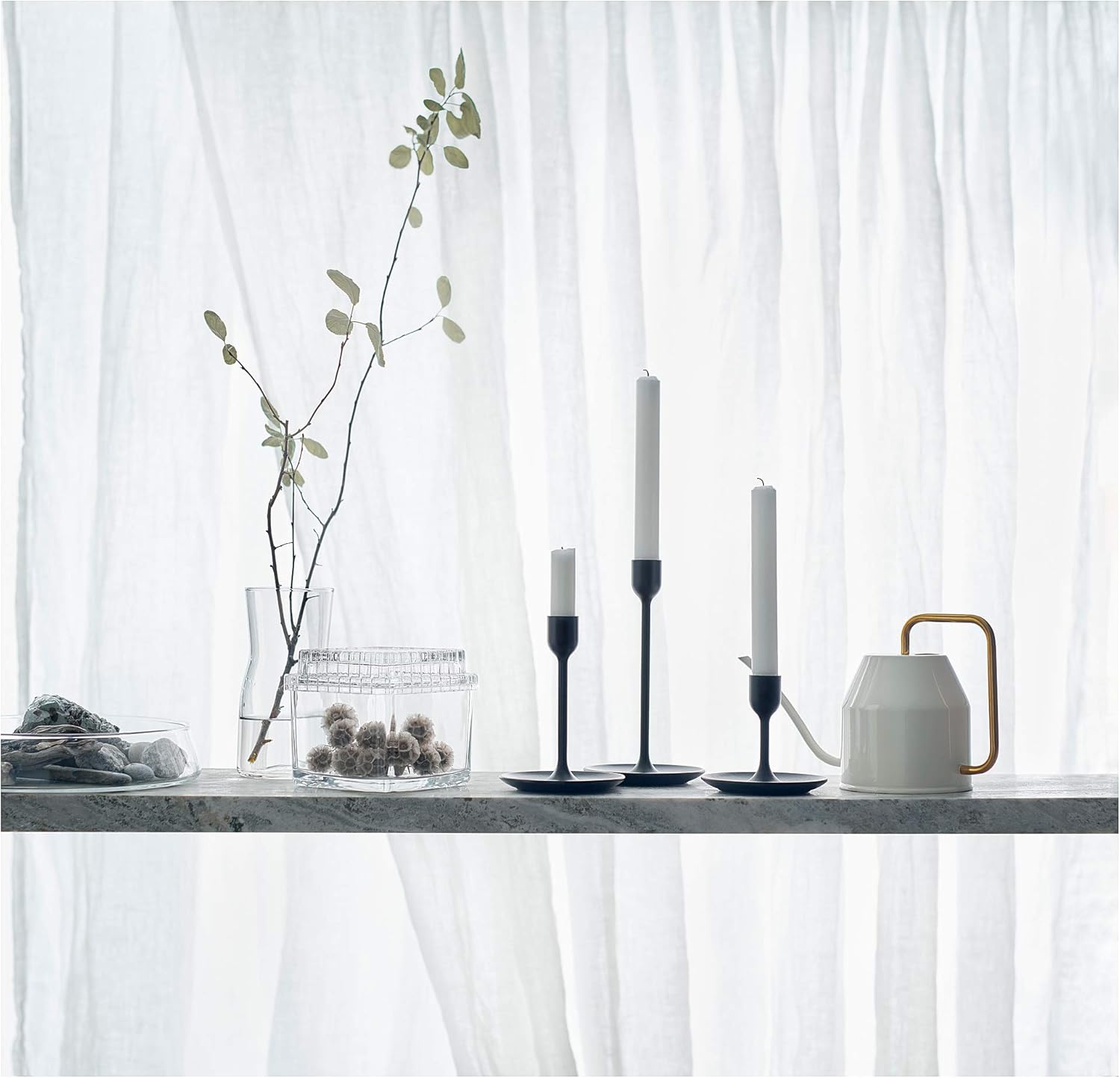 JUBLA Unscented chandelier candle, white, 19 cm