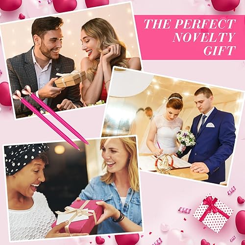 Miniatura 10 de Thenshop 24 bolígrafos en forma de corazón, retráctiles, de metal, lindos bolígrafos de 0.039 in de tinta negra, bolígrafos decorativos de