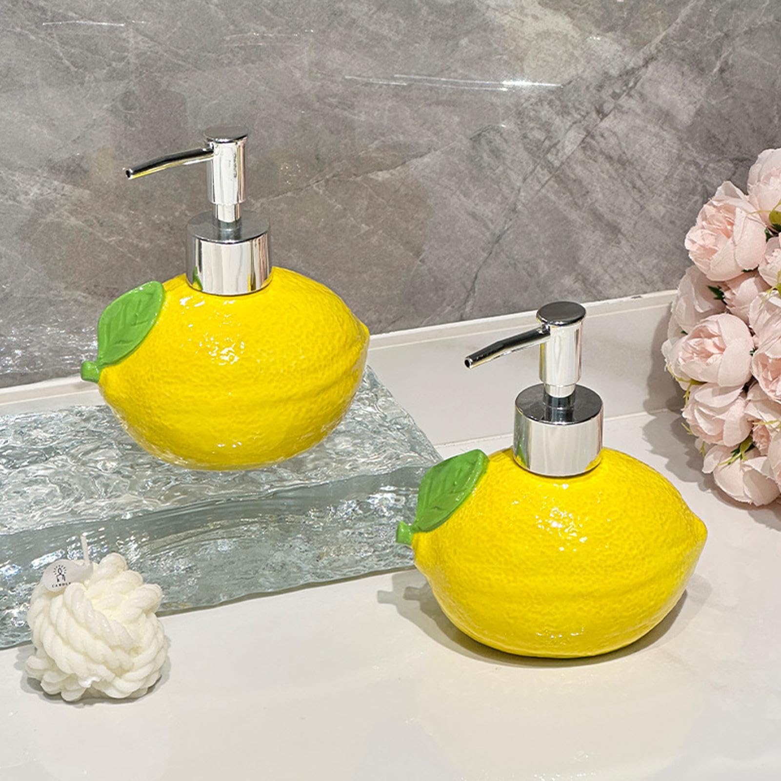 Bouteilles De Savon Liquide avec Pompe - Conteneur De Liquide en Céramique Anti-Fuites,Conteneur De Savon pour Les Mains - pour Amis Femmes Voyage Camping Salle De Bain Cuisine Intérieur