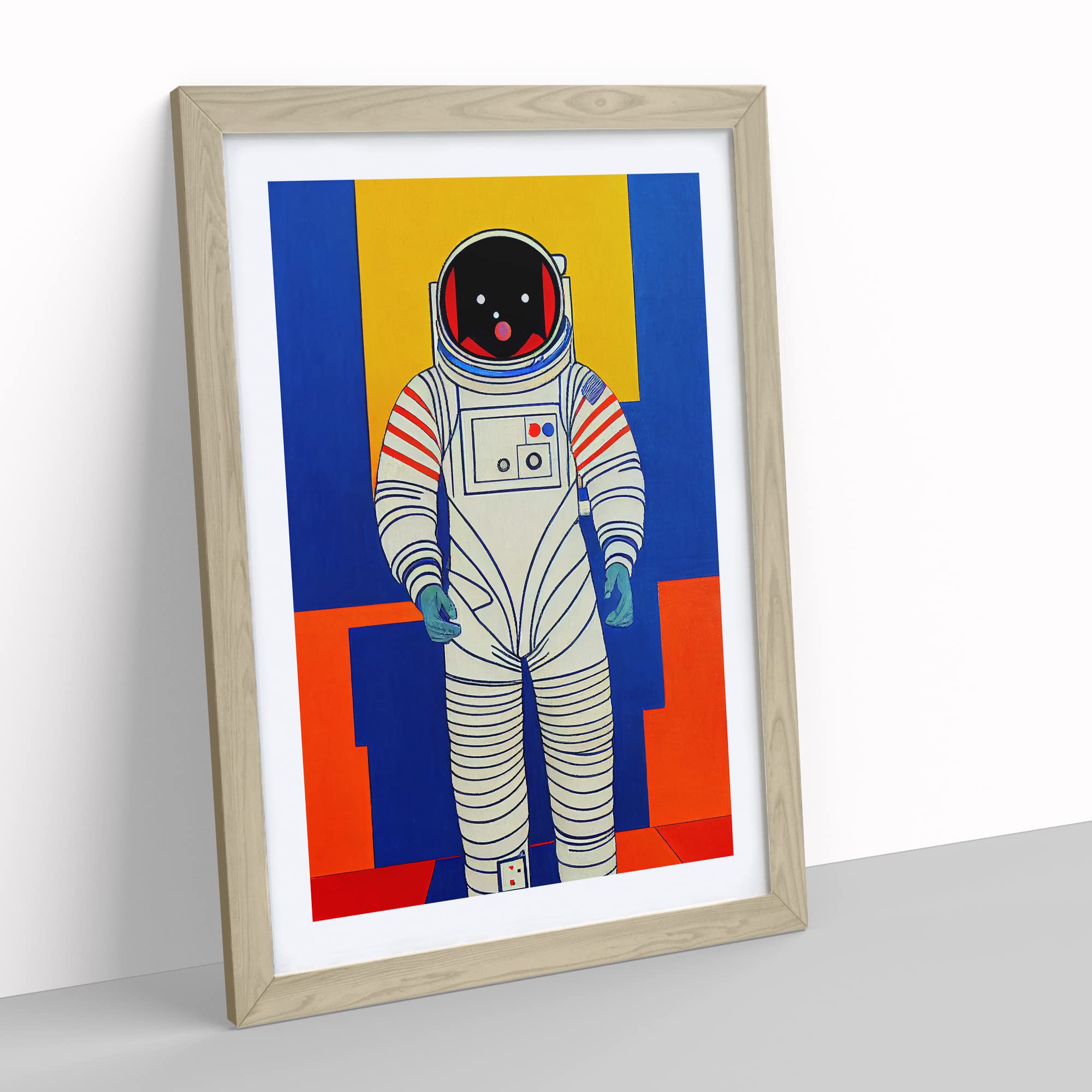 Astronaut Pop Art No.1 Framed Print, Oak, A3 (34 x 46 cm) - Image 2