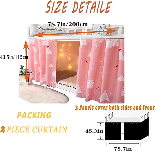 Vista 72 de Dorm Home Bunk Nets Bed Curtains Cloth Bed Canopy Blackout College Students Shading Nets Breathable Single Sleeper