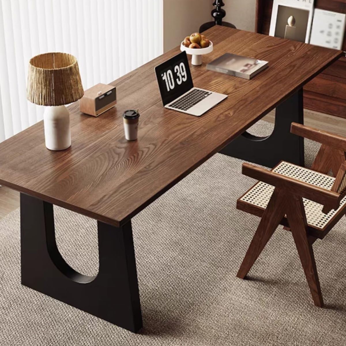 Schreibtische Einfache Möbel aus massivem Walnussholz, geeignet for das Arbeitszimmer des Chefs zu Hause Basteltisch(160cm)