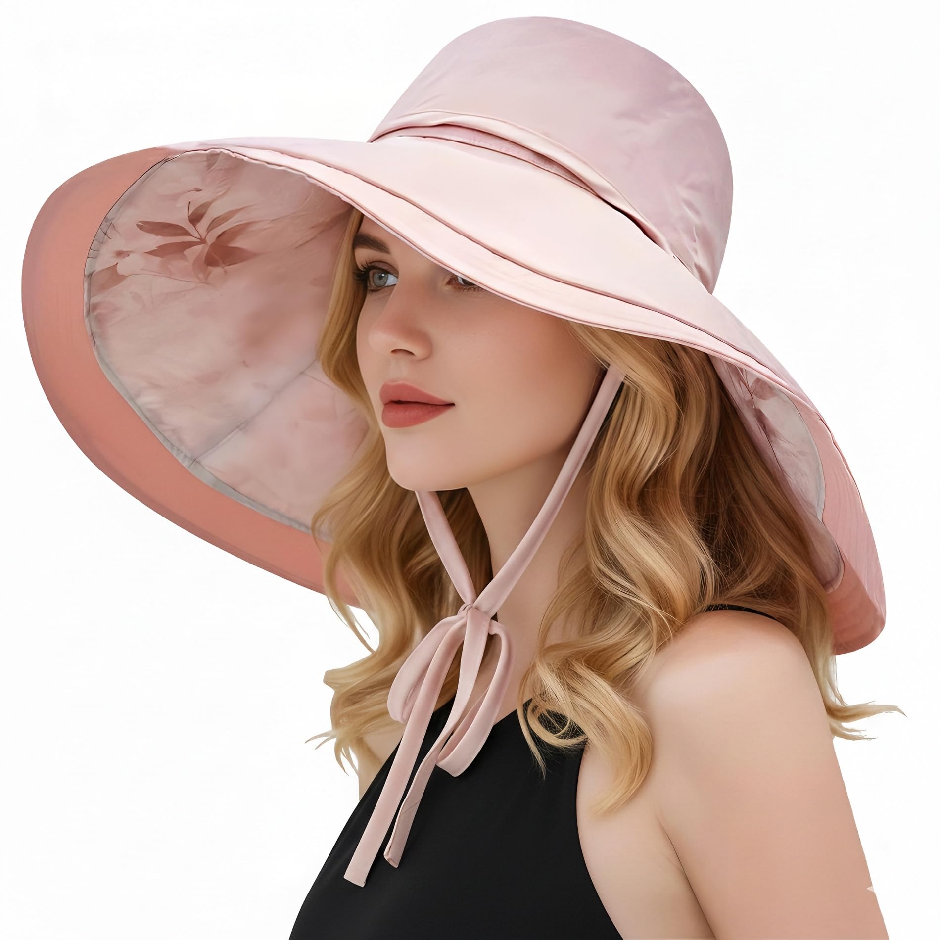 Wide Brim Women Summer Sun Floppy Hat Beach Bucket Fishing Hats Reversible