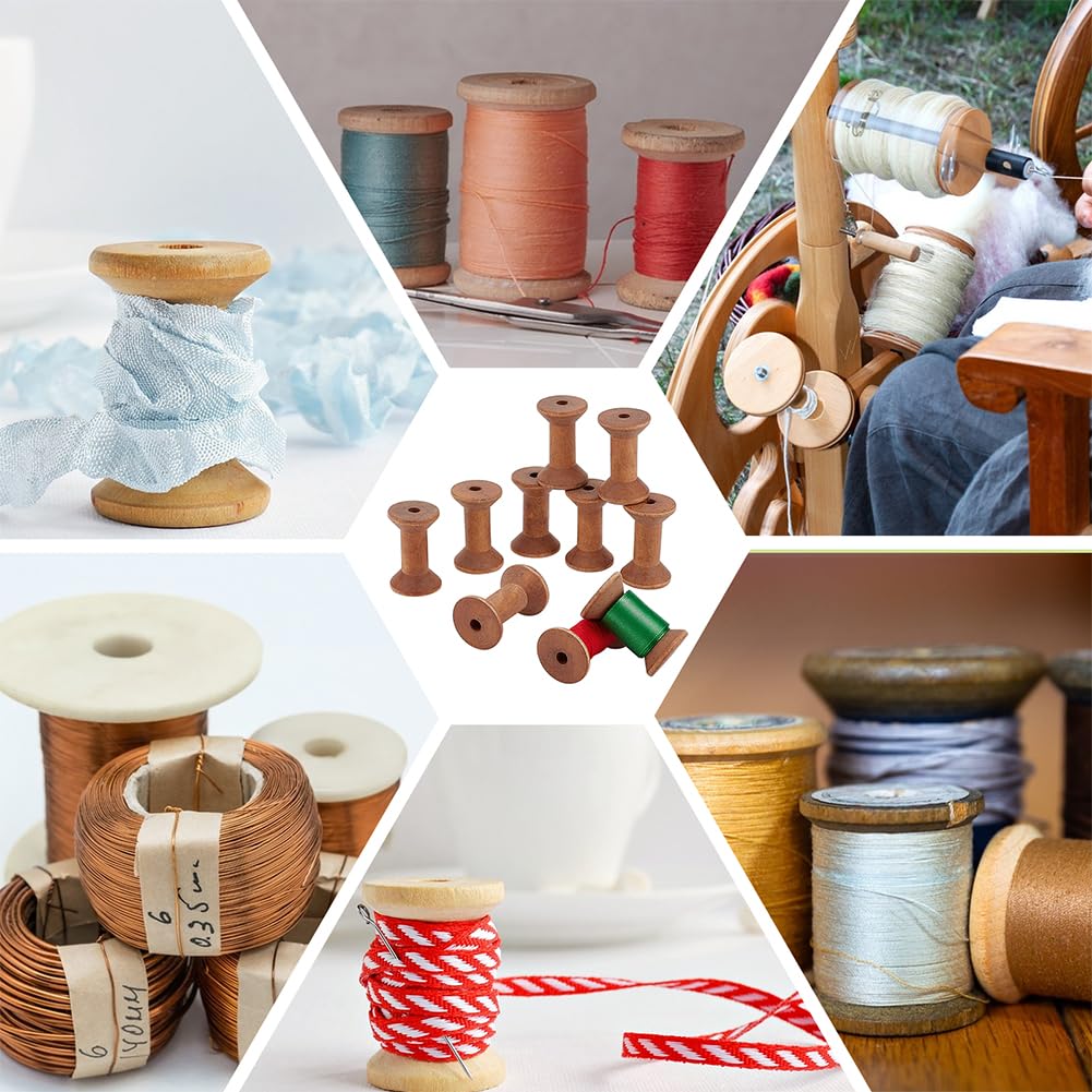 Vintage houten doosje met Chadwick garen