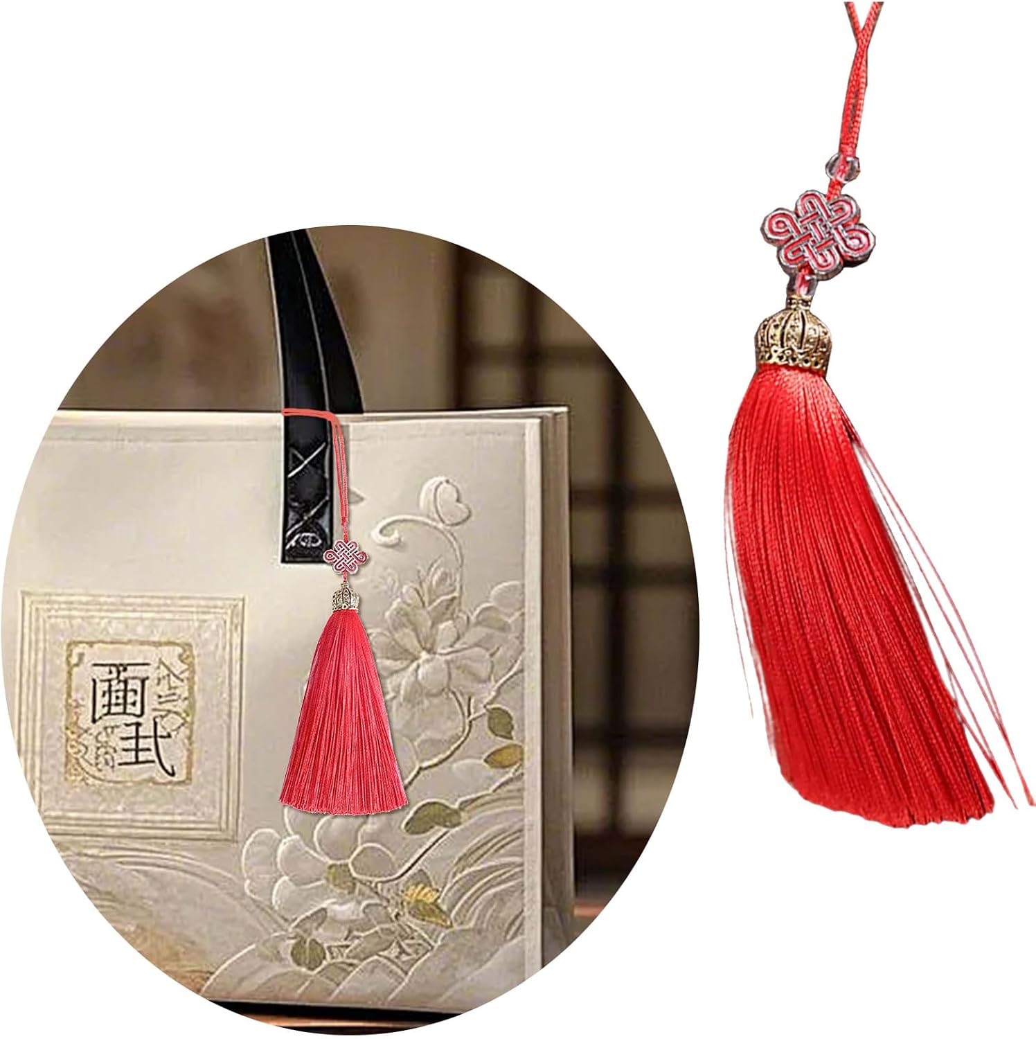 Chinese Knot Tassels Pendant, Handmade Polyester Tassels, Great for Home Decors and Festival Ornament