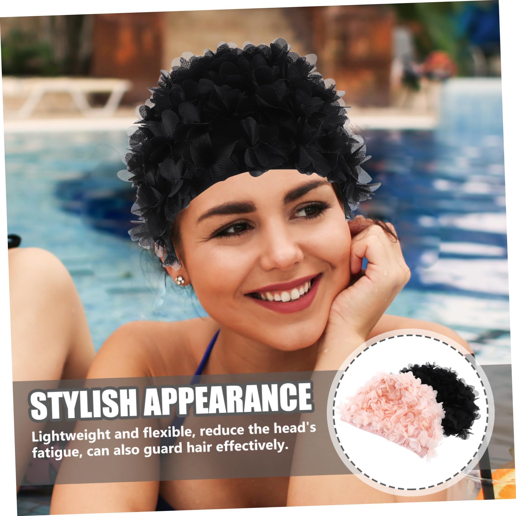 Toyvian 2 Cuffietta per con Design e Traspirante per Piscina Rosa Esperienza Piacevole Attrito