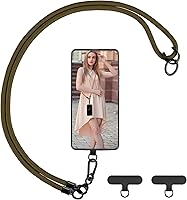 Vista 1 de Cordón para teléfono celular, cordón desmontable universal ajustable para teléfono, correa para teléfono, con parche de cordón para teléfono × 2