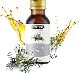 HEMANI Khella Oil 30ml Ammi Visnaga Zayt al-Khilla - 100% Pure & Natural, Plant-Based Oil for Skin & Hair Care | Nourishes, Moisturizes & Protects | Hydrates & Conditions | Natural Health & Glow.