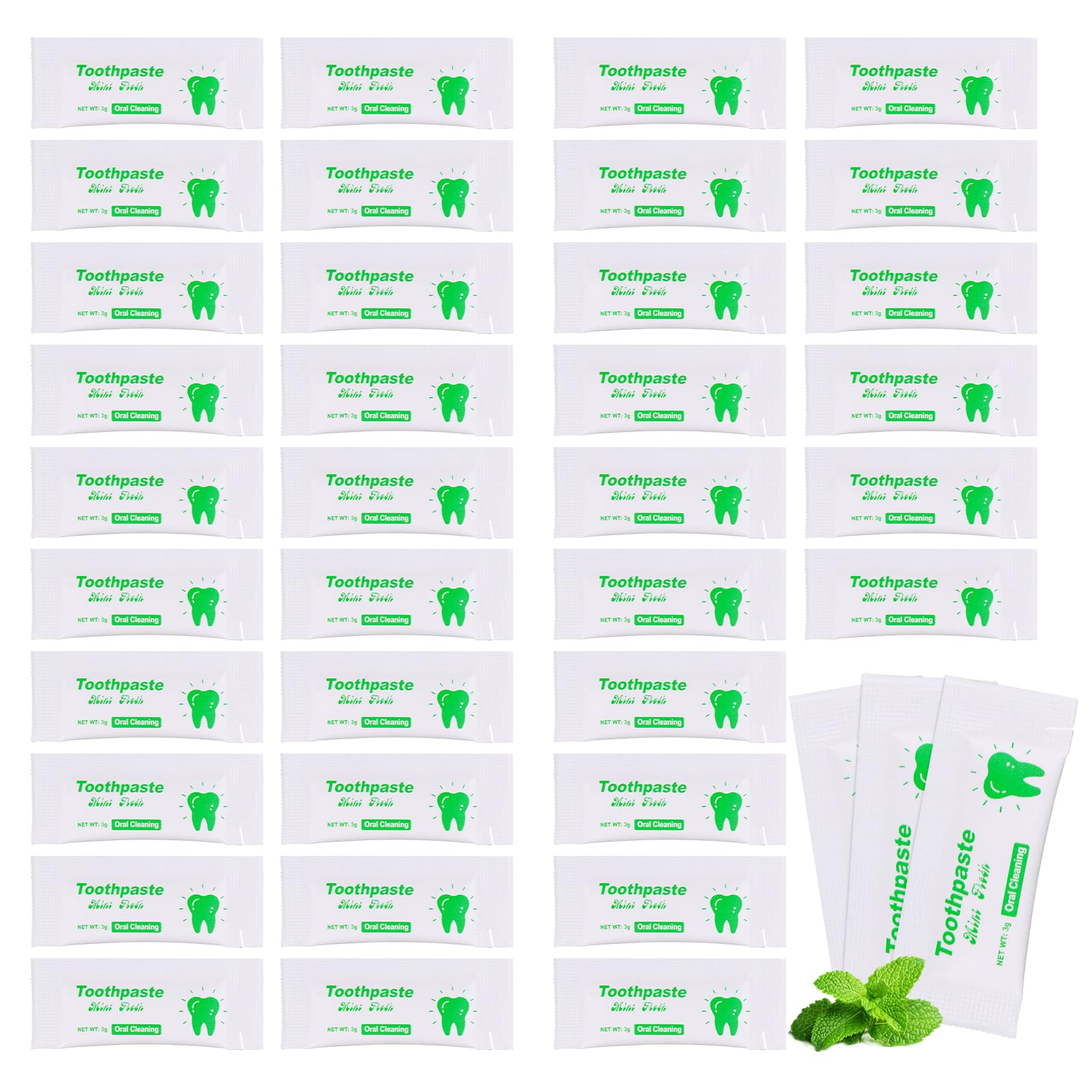 HAIFOTRVA Too Small Bulk Travel Size Toothpaste Pack of 30,0.105 oz Extra Small Toothpaste Travel Size Bulk Mint Mini Disposable Toothpaste for Hotel,