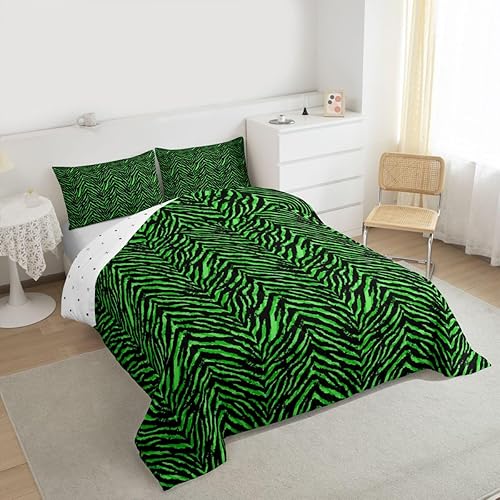 Miniatura 104 de Castle Fairy Juego de ropa de cama con estampado de cebra, tamaño matrimonial, juego de edredón de animales de África y vida silvestre, juego