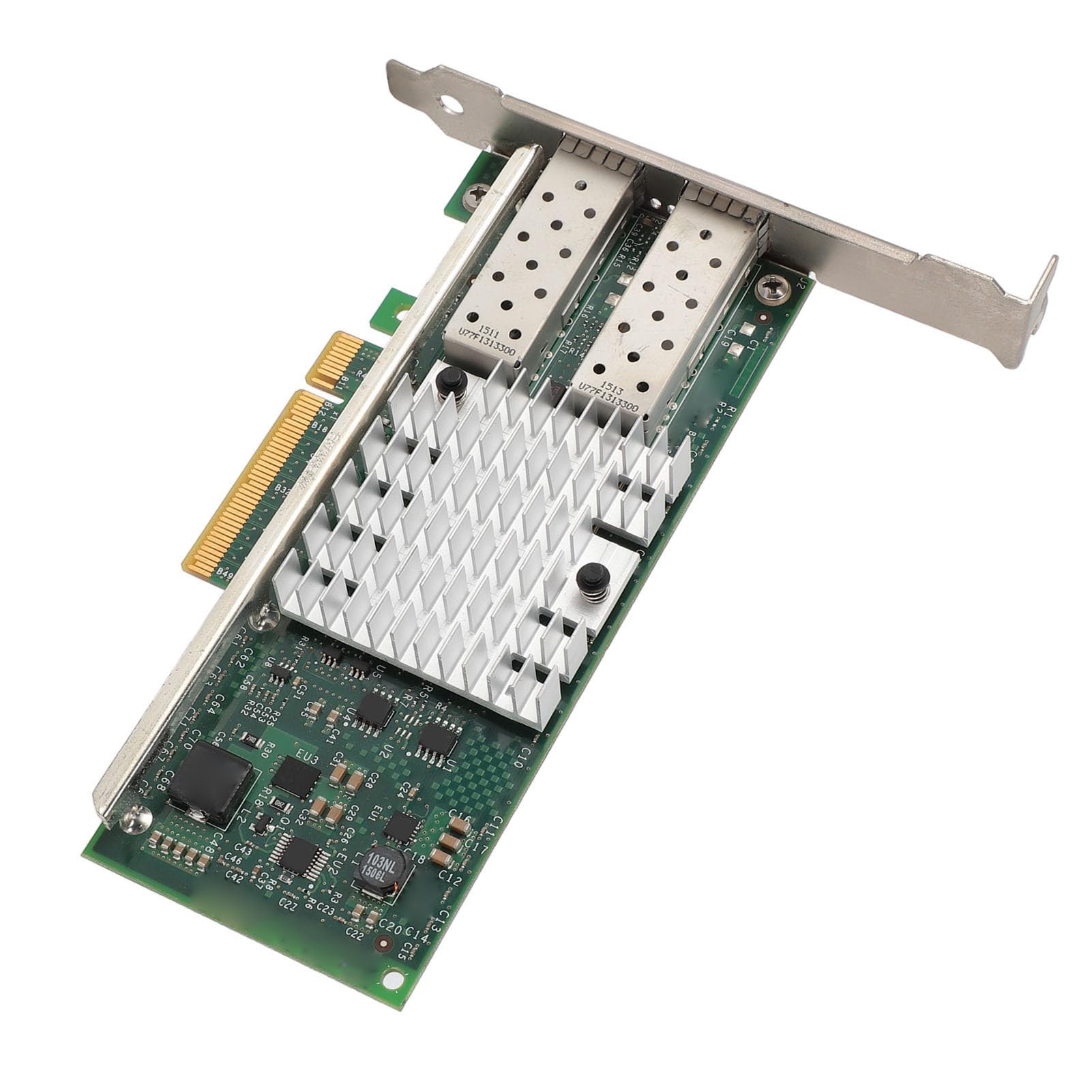 Scheda di Rete PCIE 10Gb Ethernet, Adattatore LAN Duale SFP+ PCIE X8, Alta velocità di Trasferimento Dati per Server con Moduli Fibra Ottica per Storage