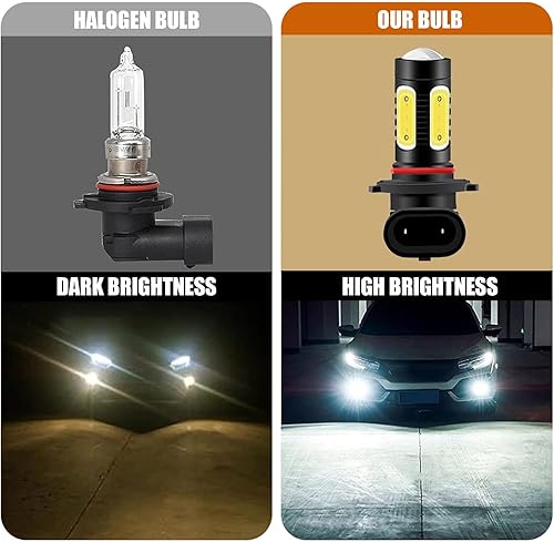 Miniatura 5 de 2 bombillas LED 9005 antiniebla para automóvil, 0.7 pulgadas x 0.9 pulgadas x 2.4 pulgadas, 6000 K, kits de repuesto de focos de vehículo,