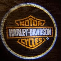 Vista 2 de 2 luces LED para puerta de proyector láser de sombra de motocicleta, luz con logotipo de Harley, ajuste universal V-Twin Cruiser, todos los modelos