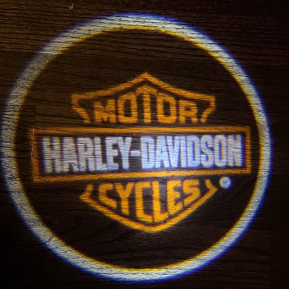 2PCS Motorcycle Shadow Laser Projector LED Door Lights - Harley logo light Universal V-Twin Cruiser Fit, All Models & Years Motorcycle Enthusiast Gift