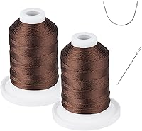 Vista 12 de Resistente a los rayos UV - Simthread 100% Poliéster Hilo Entrelazado Tex 69 (12wt) - 250 Yardas 1 Blanco 1 Negro