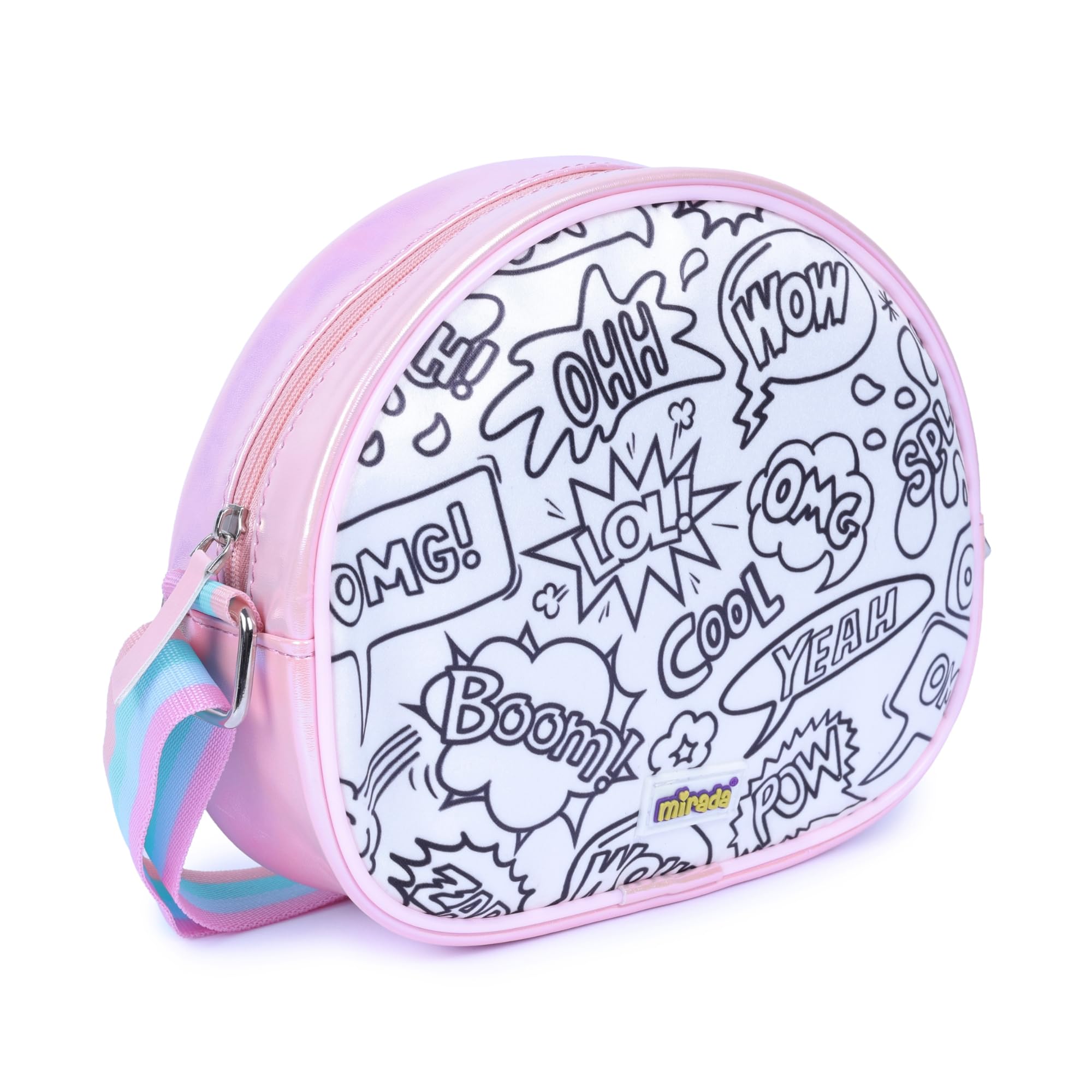 DIY Doodle Crossbody Creative Bag | Color Your Own Bag for Kids & Girls | DIY Art & Craft Sling Bag | Lightweight & Fun | Ideal for School, Party, Annual Function & Gifting-image-8