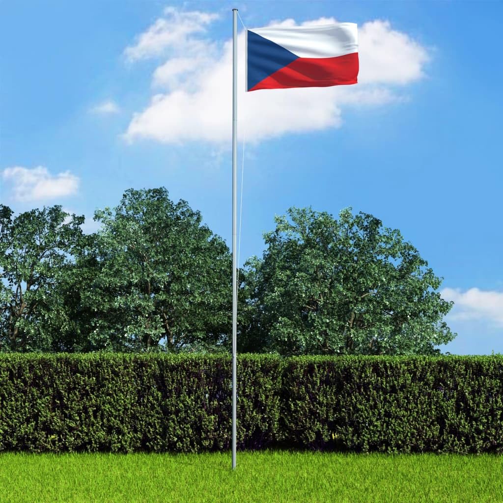 Bandiera della Repubblica Ceca, 90 x 150 cm, in poliestere, con occhielli in ottone, per issare in giardino, balcone, terrazza, stadio, articolo per tifosi, decorazione da giardino, bandiera