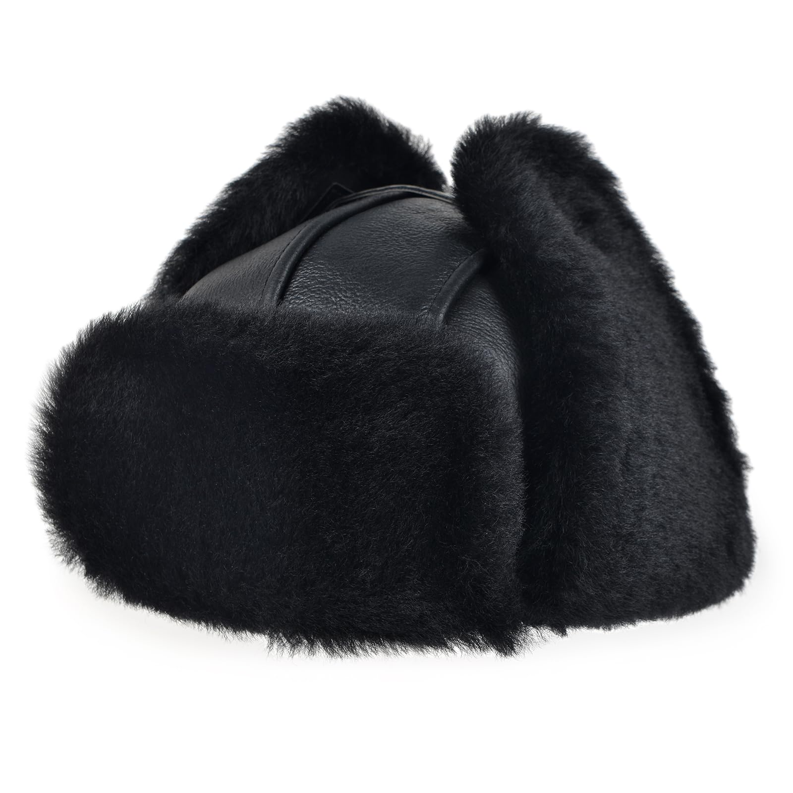 MGGMOKAY Unisex Cappello da Aviatore Cappelli,Russo Cappello con Paraorecchie,Pelliccia Berretto Antivento Invernale