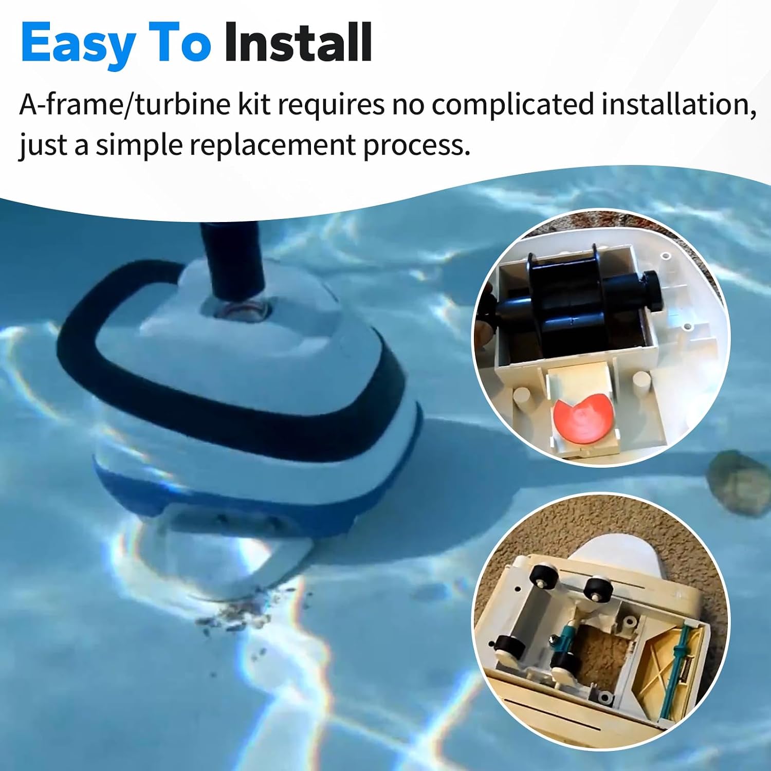 AXV621DAT Pool Vac A-Frame Turbine Kit for Hayward Pool Vac XL, Aquabug, Navigator Pro Suction Side Pool Cleaner - Pool Cleaner Parts for Hayward Replaces # AXV601DAT, AXV036BP, AXV601CAT