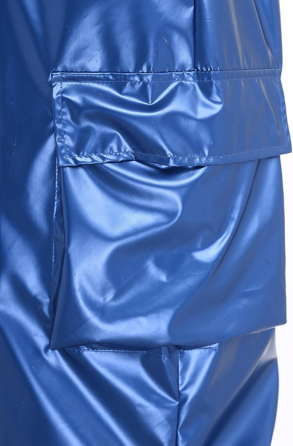 ACSUSS Metallic Shiny Dance Pants for Women Elastic Waist Cargo Trousers with Drawstring Legs