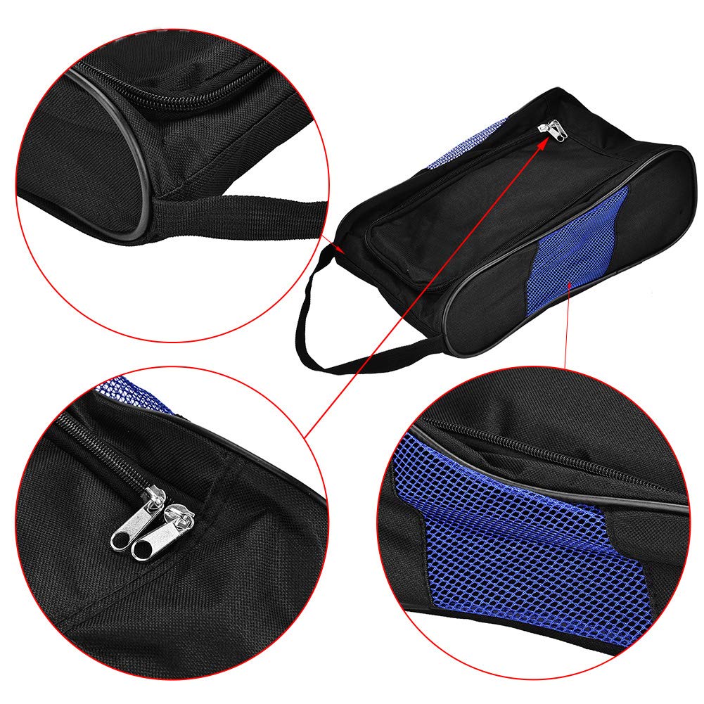 Bolsa de Zapatos de Golf Bolsa de Zapatos con Cremallera Transpirable Bolsa de Zapatos Deportivos Bolsa de Almacenamiento de Zapatos de Golf 2 Colores para Elegir(Negro y ) Bolsa Zapatos Golf