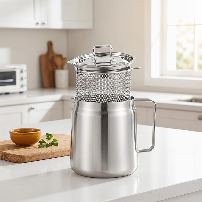 Olla Coladora Multifuncional 2 en 1 de Acero Inoxidable 1.5L miniatura 2