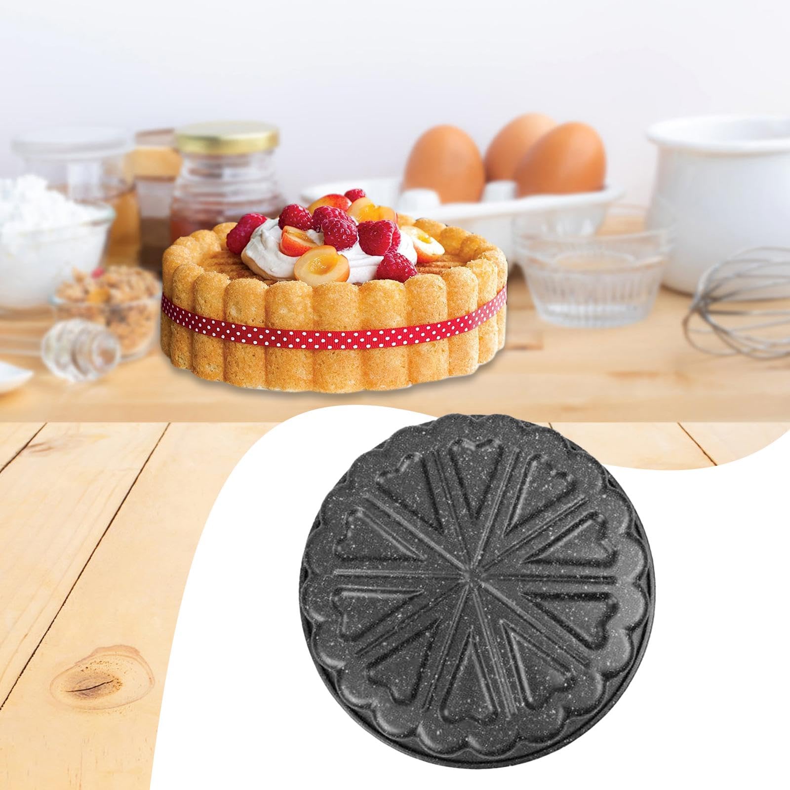 Antihaft Backform Kuchenform Backblech Aluminiumlegierung Backform Küchenwerkzeug Sicheres Design Einfache Reinigung für Backen Zuhause Küche Esszimme, Style A