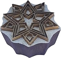 Vista 10 de Royal Kraft Sellos de madera de latón para impresión de bloques en arcilla, cerámica, tela BHJtag010