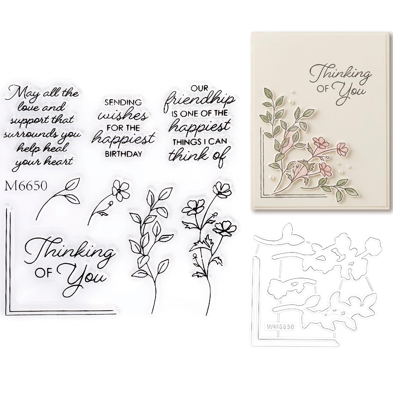 2025-2026 Stamps and Dies for Card Making, Stamps and Dies Set 2025 for Christmas and Halloween, Die Cut DIY Various Festivals Album Scrapbooking Birthdays Greeting Card (6648) — view 2