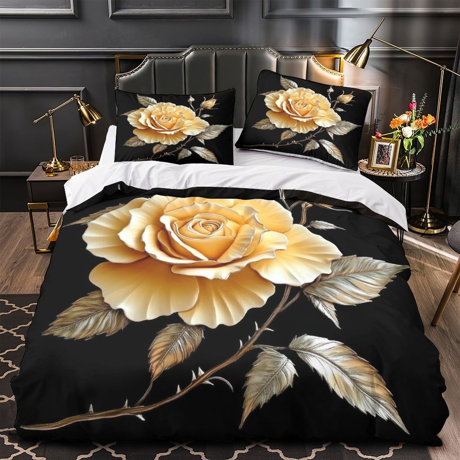 Parure de lit mandala housse de couette 260x220cm microfbre