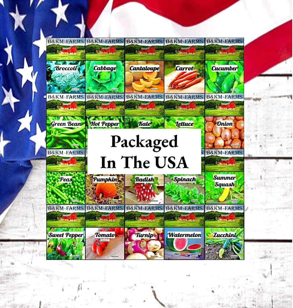 5,800 Seeds. 20 Vegetable and Fruit Seeds for Planting Your Home or Survival Gear, Garden Kit. Outdoor and Indoor Home Gardening. Heirloom Non-GMO Garden Veggie Seeds! Free Growers Manuel. B&KM Farms : Patio, Lawn & Garden