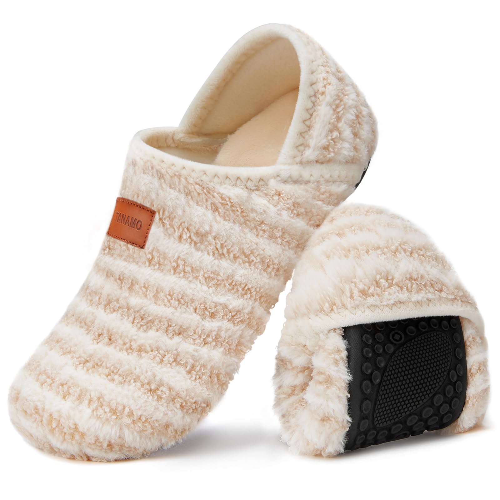 Tanamo House Slippers for Women Men Indoor Barefoot Slippers Socks Slip on House Shoes Cozy Comfy Slippers for Home Bedroom Travel Yoga
