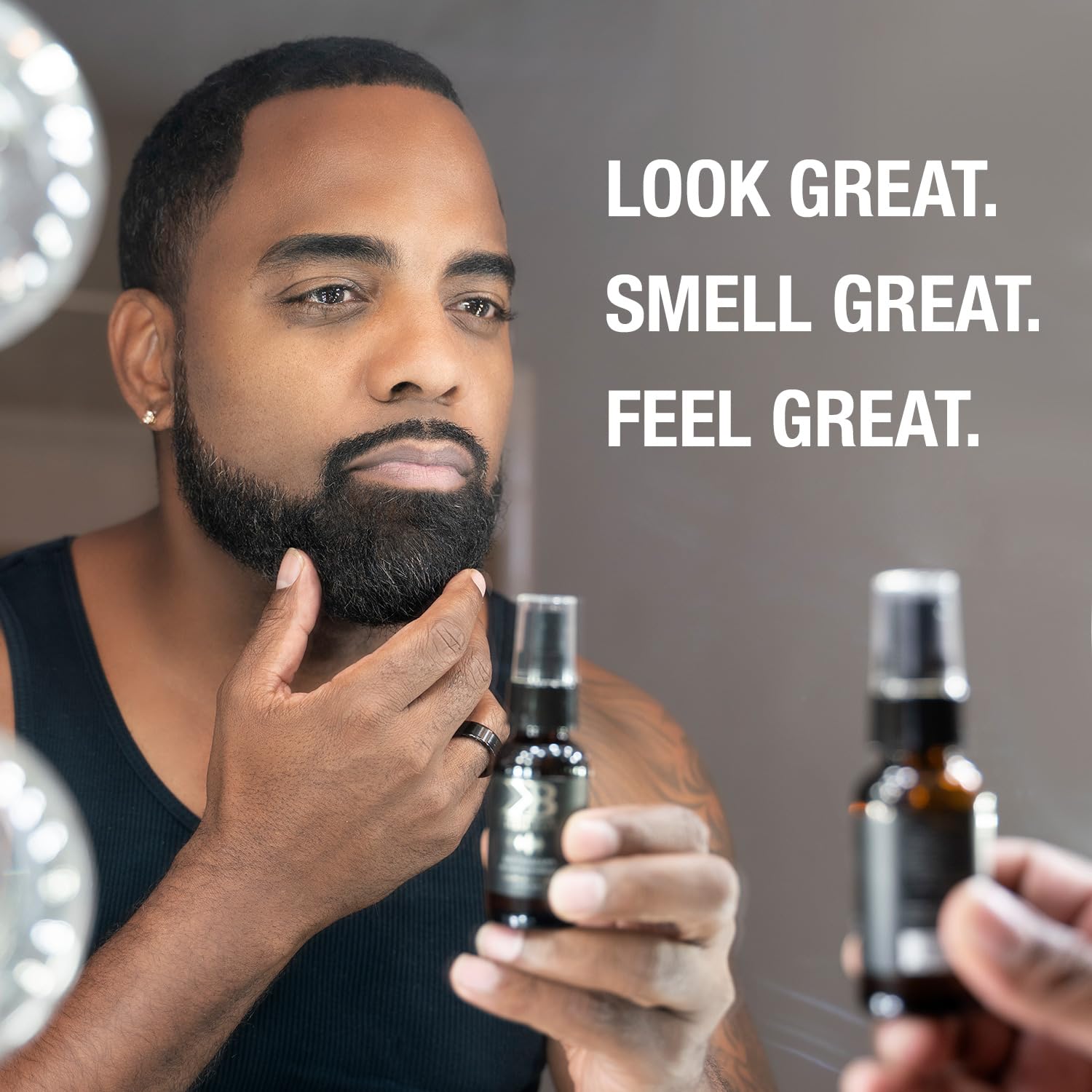 Bedroom Kandi for Men Pragmatism Beard Oil Gift Set by Kandi Burruss Natural Mens Beard Oil with Argan Oil & Hemp Seed Oil - Beard Softener, Conditioner & Moisturizes skin with Beard Grooming Kit